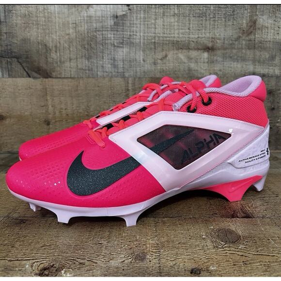 Nike Football Cleats Mens Size 7 Racer Pink Alpha Menace 4 Pro NRG HJ4568-600 - Picture 6 of 8